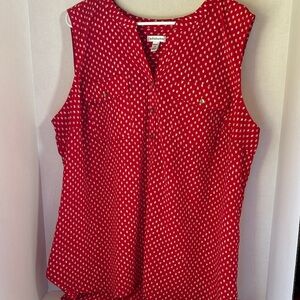 Croft & barrow red sleeveless top size 2X